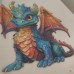 Holzpuzzle farbiger Drache