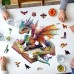 Holzpuzzle farbiger Drache Buch 3D
