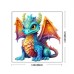 Holzpuzzle farbiger Drache