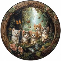 Holzpuzzle Kitten