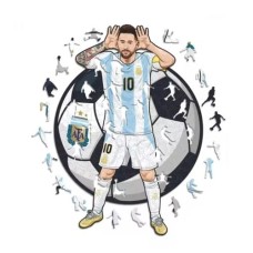 Holzpuzzle Messi Argentinien